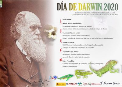 Darwin day. CCHS-CSIC (Madrid), 12 February 2020